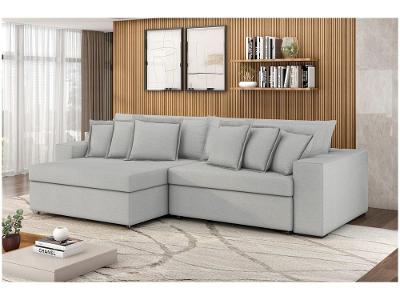Sofá 4 Lugares Retrátil Reclinável Bouclé Mediterrâneo Parma Flexforma Estofados