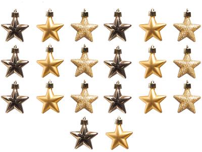 Kit 20 Enfeites para Árvore de Natal Estrela 