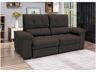 Sofá 3 Lugares Retrátil Reclinável Suede Hannover Linoforte