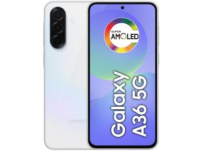 Smartphone Samsung Galaxy A36 256GB 5G 6GB RAM Branco 6,7" Câm. Tripla + Selfie 12MP