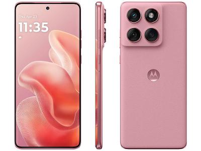 Smartphone Motorola Edge 60 Fusion 256GB Rosa 5G 8GB RAM 6,7" Câm. Dupla + Selfie 32MP