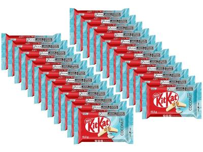 Barra de Chocolate Kit Kat Coconut Integral 41,5g 1 Display com 24 Barras Nestlé