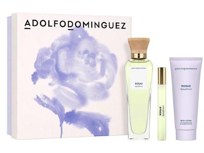 Kit Perfume Feminino Adolfo Dominguez Aguafresca Rosas Eau de Toilette 120ml + 1 Eau de Toilette 10ml + 1 Body Lotion 75ml