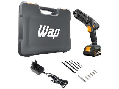 Furadeira e Parafusadeira  de Impacto WAP a Bateria com Maleta 15 Peças WF 12K4.2