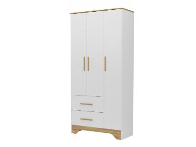 Guarda-roupa de Bebê 2 Gavetas 3 Portas Moveis Peroba Magia