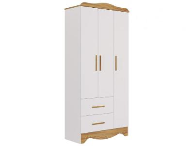 Guarda-roupa 2 Gavetas 3 Portas Moveis Peroba Harmonia