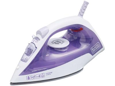 Ferro de Passar Roupa a Vapor e a Seco Black+Decker FX1050 Branco e Roxo