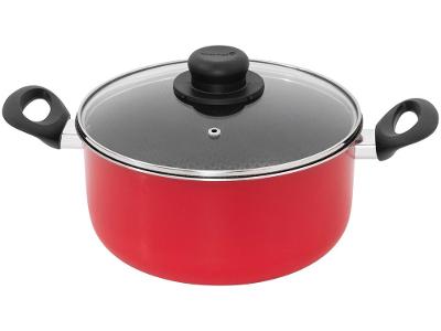 Caçarola Multiflon Antiaderente com Tampa 16cm 1,4L Vermelho Gourmet