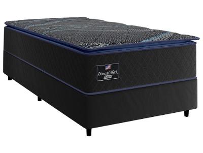 Base Cama Box Solteiro Gazin 27x88x188cm Diamond Black