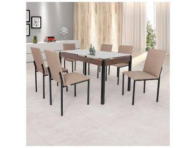 Mesa de Jantar 6 Cadeiras Retangular Ciplafe Dubai