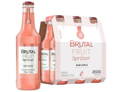 Bebida Mista Brutal Fruit Spritzer Ruby Apple 275ml 6 Unidades