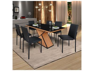 Mesa de Jantar 6 Cadeiras Retangular Ciplafe Dubai