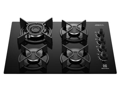 Cooktop 4 Bocas a Gás Electrolux Preto Experience KE4GC