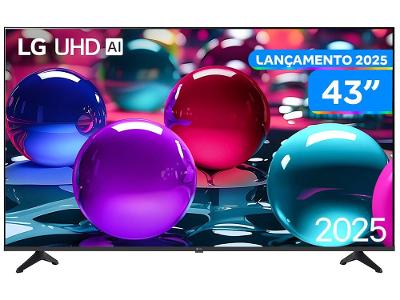 Smart TV 43" LG 4K Ultra HD 43UA7500PSA webOS 25 AI Processor 4K Gen8 com Alexa 3 HDMI