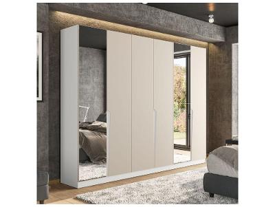 Guarda-roupa Casal com Espelho 4 Gavetas 6 Portas Politorno Porto