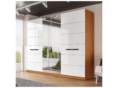 Guarda-roupa Casal com Espelho 4 Gavetas 6 Portas Politorno Lisboa