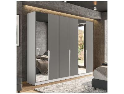 Guarda-roupa Casal com Espelho 6 Portas 4 Gavetas Politorno Porto