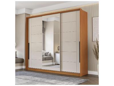 Guarda-roupa Casal com Espelho 4 Gavetas 3 Portas Politorno Lisboa