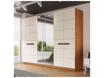 Guarda-roupa Casal com Espelho 4 Gavetas 6 Portas Politorno Lisboa