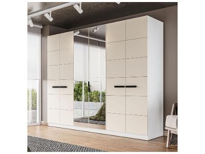 Guarda-roupa Casal com Espelho 4 Gavetas 6 Portas Politorno Lisboa