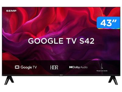 Smart TV 43" Full HD LED Semp S42 Google TV 2 HDMI