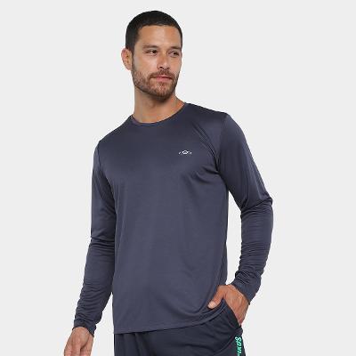 Camiseta Olympikus Essential Manga Longa Masculina
