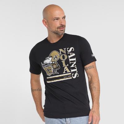 Camiseta Nike NFL New Orleans Saints Triblend Logo Masculina