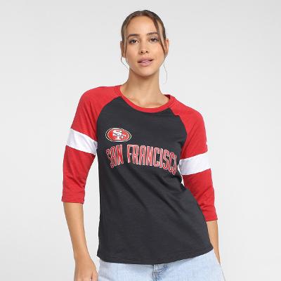Camiseta Nike NFL San Francisco 49ers Slub 3Q Raglan Feminina