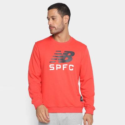 Blusa Moletom São Paulo New Balance Manga Longa Masculina