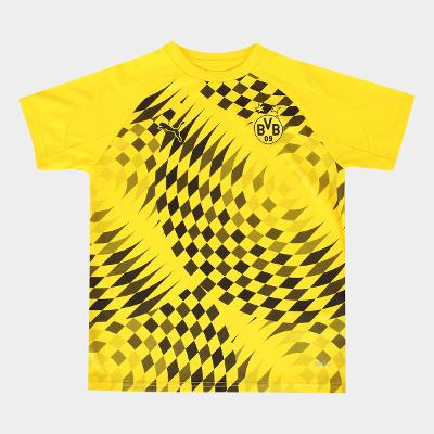 Camisa Borussia Dortmund Juvenil 24/25 Pré Jogo Puma