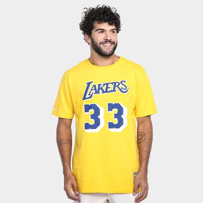 Camisa La Lakers NBA Mitchell & Ness Abdul Masculina