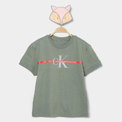 Blusa Infantil Calvin Klein Com Glitter Menina