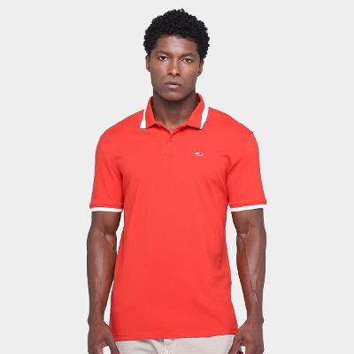 Camisa Polo Tommy Hilfiger Placket Masculina