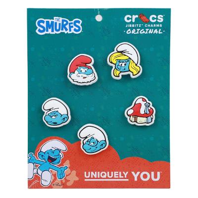 Kit Acessório Para Crocs Infantil Jibbitz Smurfs 5 Peças