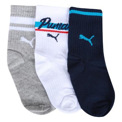 Kit Meia Cano Longo Infantil Puma C/ 3 Pares Menino