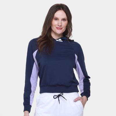 Moletom Com Capuz Fila Color Block Letter Feminino