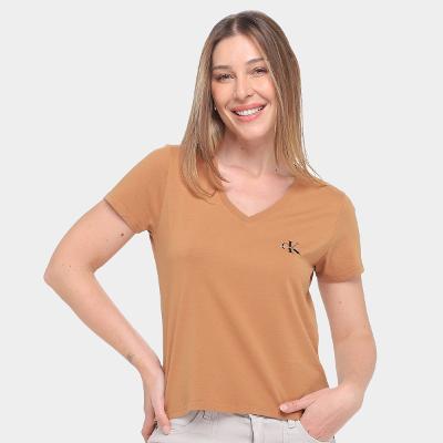 Camiseta Calvin Klein Decote V Reissue Feminina