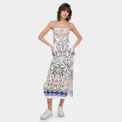 Vestido Farm Midi Sonho Guaraná