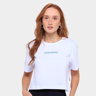 Camiseta Converse Cropped Puff Oversize Feminina