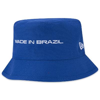 Chapeu New Era Bucket Dupla Face MiBR Vermelho Azul