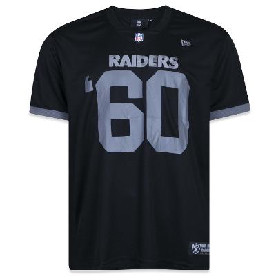 Camiseta New Era Jersey NFL Las Vegas Raiders Core Manga Curta Preta