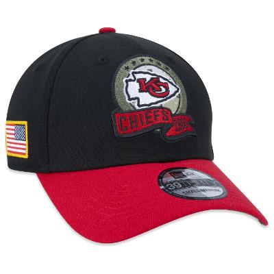 Bone New Era 39THIRTY Kansas City Chiefs Salute To Service 2022 Stretch Fit