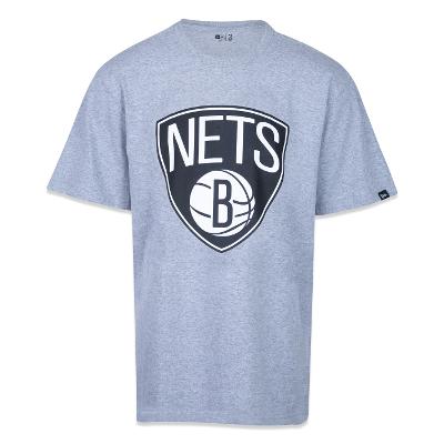 Camiseta New Era Plus Size Manga Curta NBA Brooklyn Nets Core