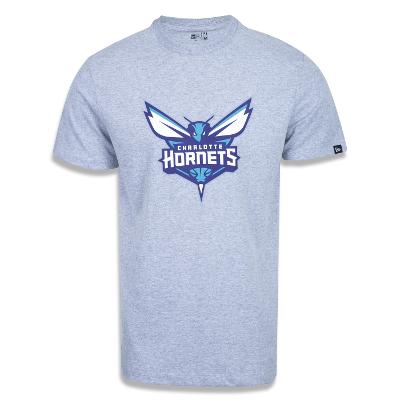 Camiseta New Era Plus Size Regular Manga Curta Charlotte Hornets Logo