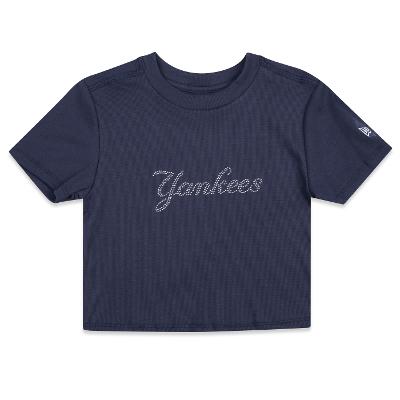 Camiseta New Era Feminina Cropped MLB New York Yankees Script