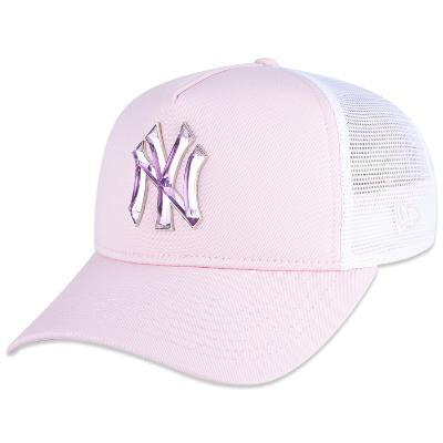 Bone New Era Feminino 9FORTY A-Frame Trucker MLB New York Yankees