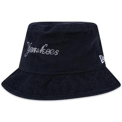Chapeu New Era Bucket Feminino MLB New York Yankees Script