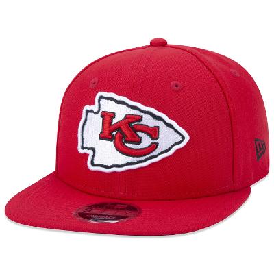Bone New Era 9FIFTY Original Fit Snapback NFL Kansas City Chiefs Aba Reta Vermelho