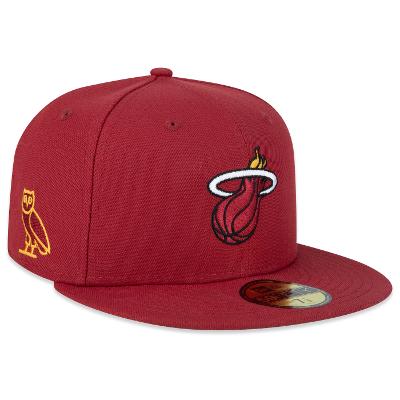 Bone New Era 59FIFTY Fitted OVO Miami Heat