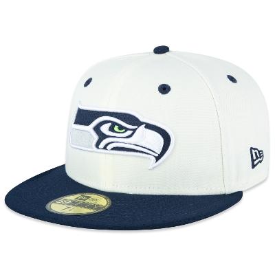 Bone New Era 59FIFTY NFL Seattle Seahawks World Of Logos